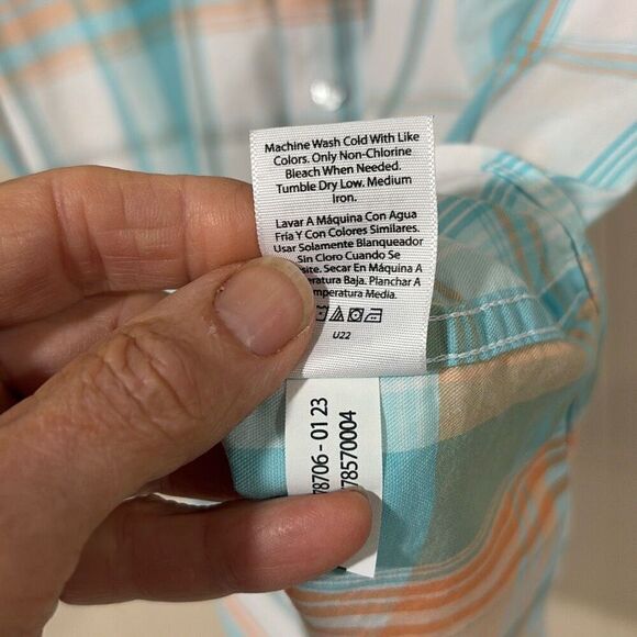 Mens Shirt, George, Button Front Shirt, Casual, Plaid, XL, Short Sleeves - Picture 5 of 6